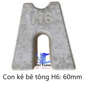 VIÊN KÊ BÊ TÔNG H6: 60 MM