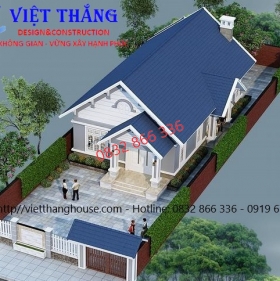 Mẫu Nhà Cấp 4 Mái Thái 1 Tầng M132