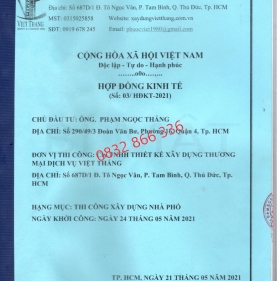 Hợp đồng tư vấn thiết kế kiến trúc