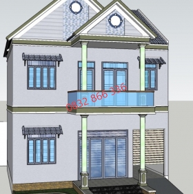 Ghé thăm biệt thự mái thái rộng 100m2 tại Bình Chánh